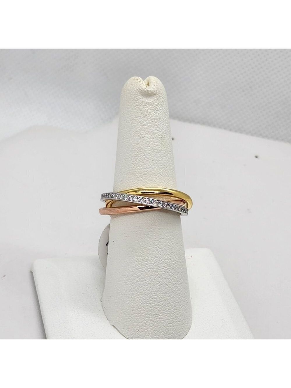 Brand New Sterling Silver 925 Tri Color Ring